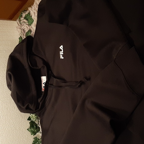 FILA Black Hooded Sweatshirt Size XL - Picture 1 of 5